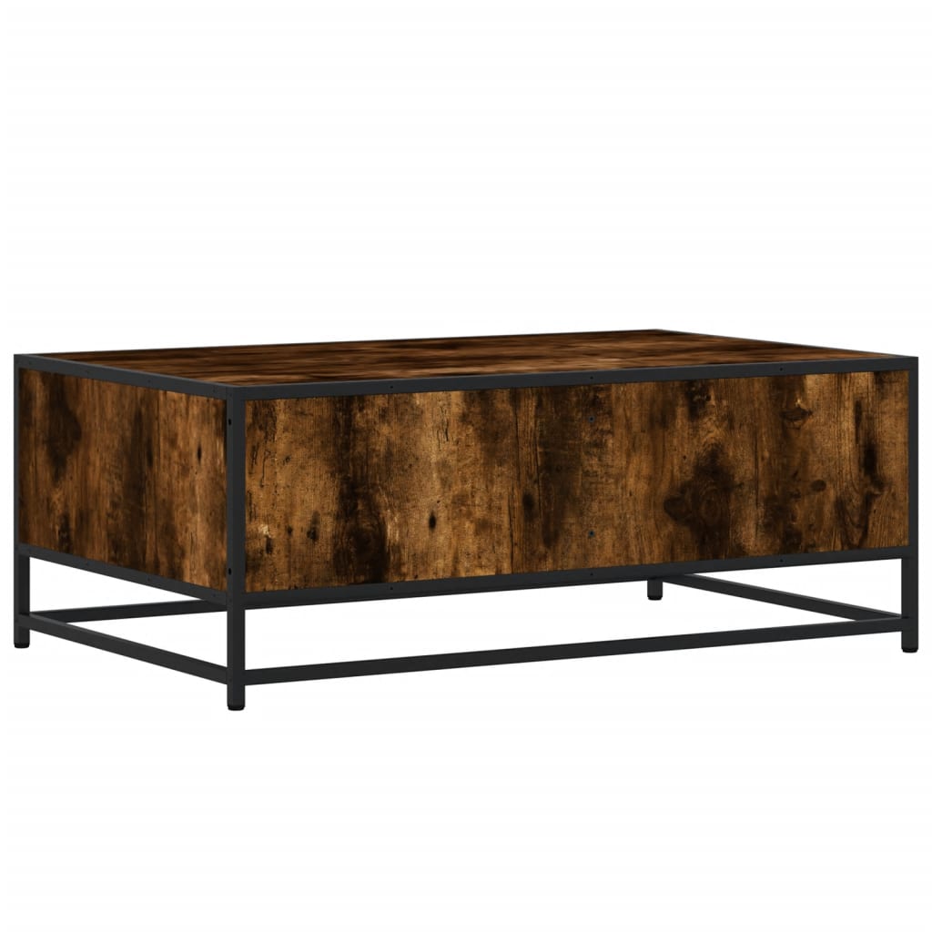 Stolić za kavu boja dimljenog hrasta 90x57x35 cm drvo i metal