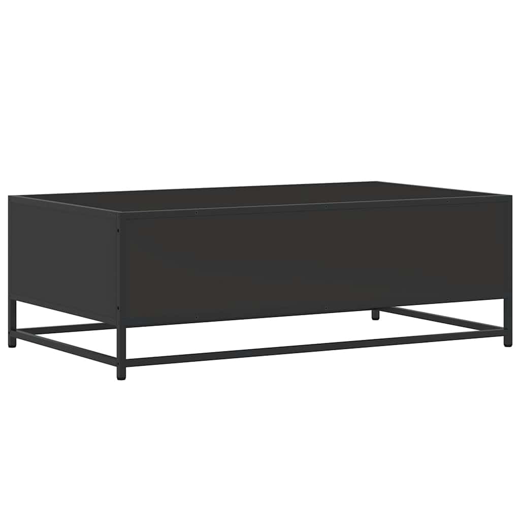 Stolić za kavu crni 100x57x35 cm konstruirano drvo i metal
