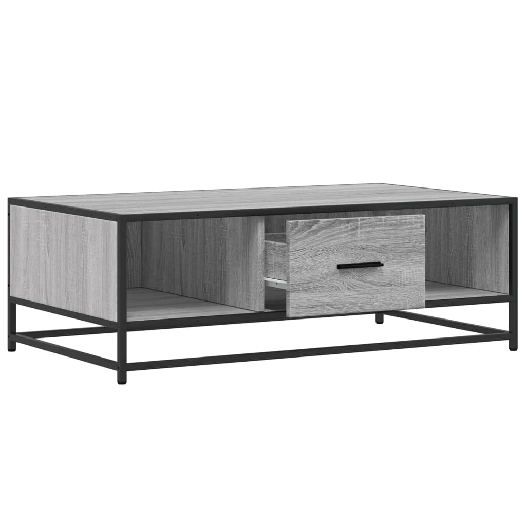 Stolić za kavu boja hrasta sonome 100x57x35 cm od drva i metala