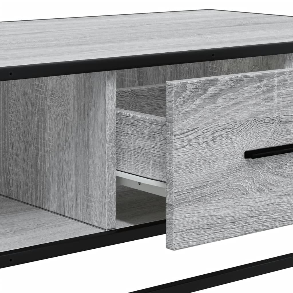 Stolić za kavu boja hrasta sonome 100x57x35 cm od drva i metala