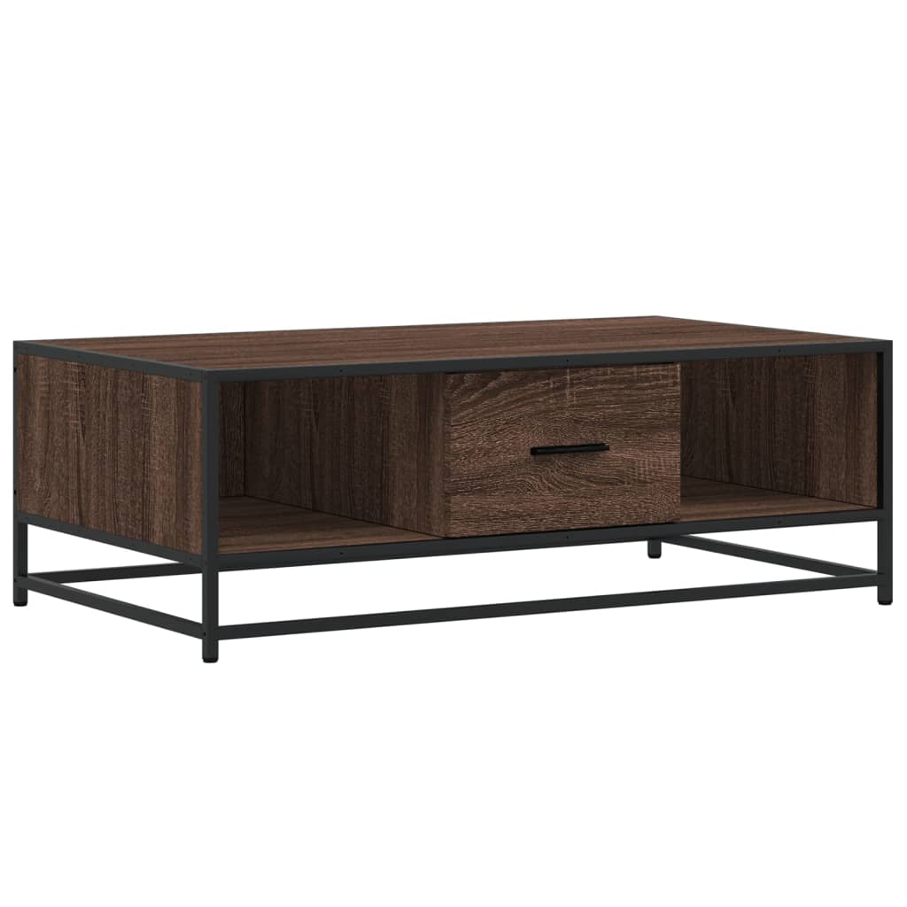 Stolić za kavu boja smeđeg hrasta 100x57x35 cm od drva i metala