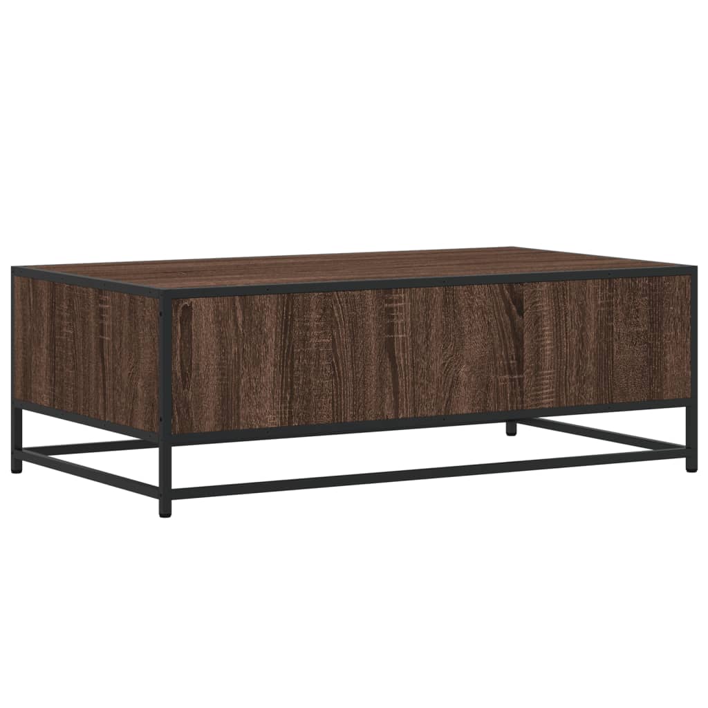 Stolić za kavu boja smeđeg hrasta 100x57x35 cm od drva i metala