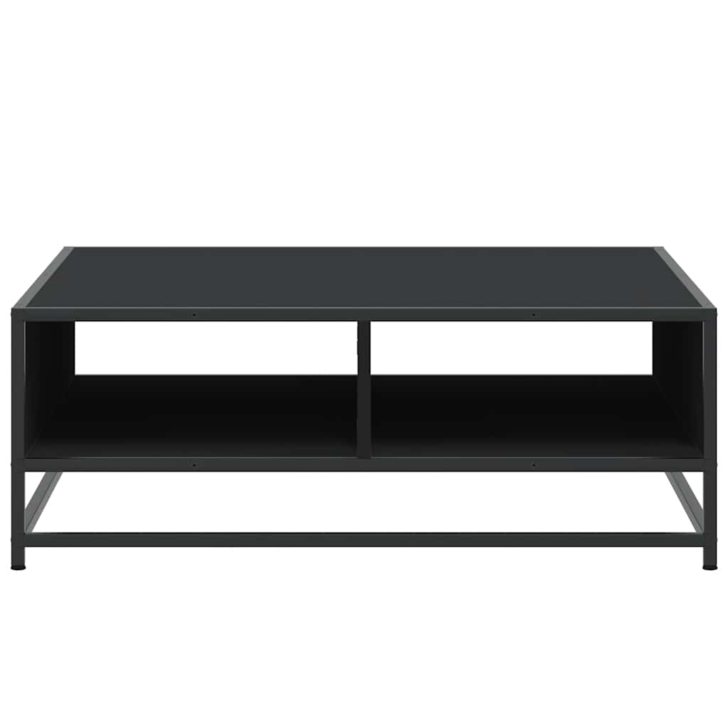 Stolić za kavu crni 80x80x30 cm konstruirano drvo i metal