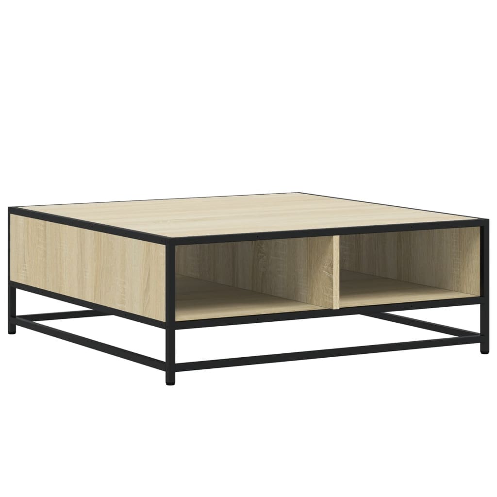 Stol za kavu Sonoma hrast 80x80x30 cm Konstruirano drvo i metal