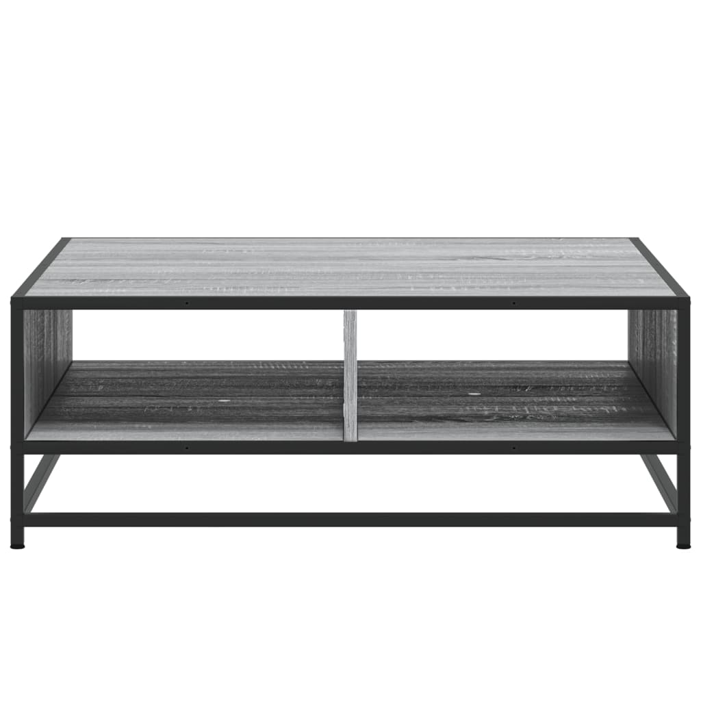 Stol za kavu Sivi Sonoma 80x80x30 cm Konstruirano drvo i metal