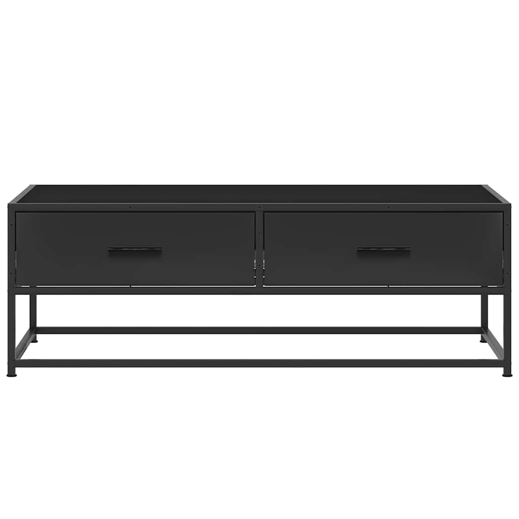 Stolić za kavu crni 100 x 50 x 35 cm konstruirano drvo i metal