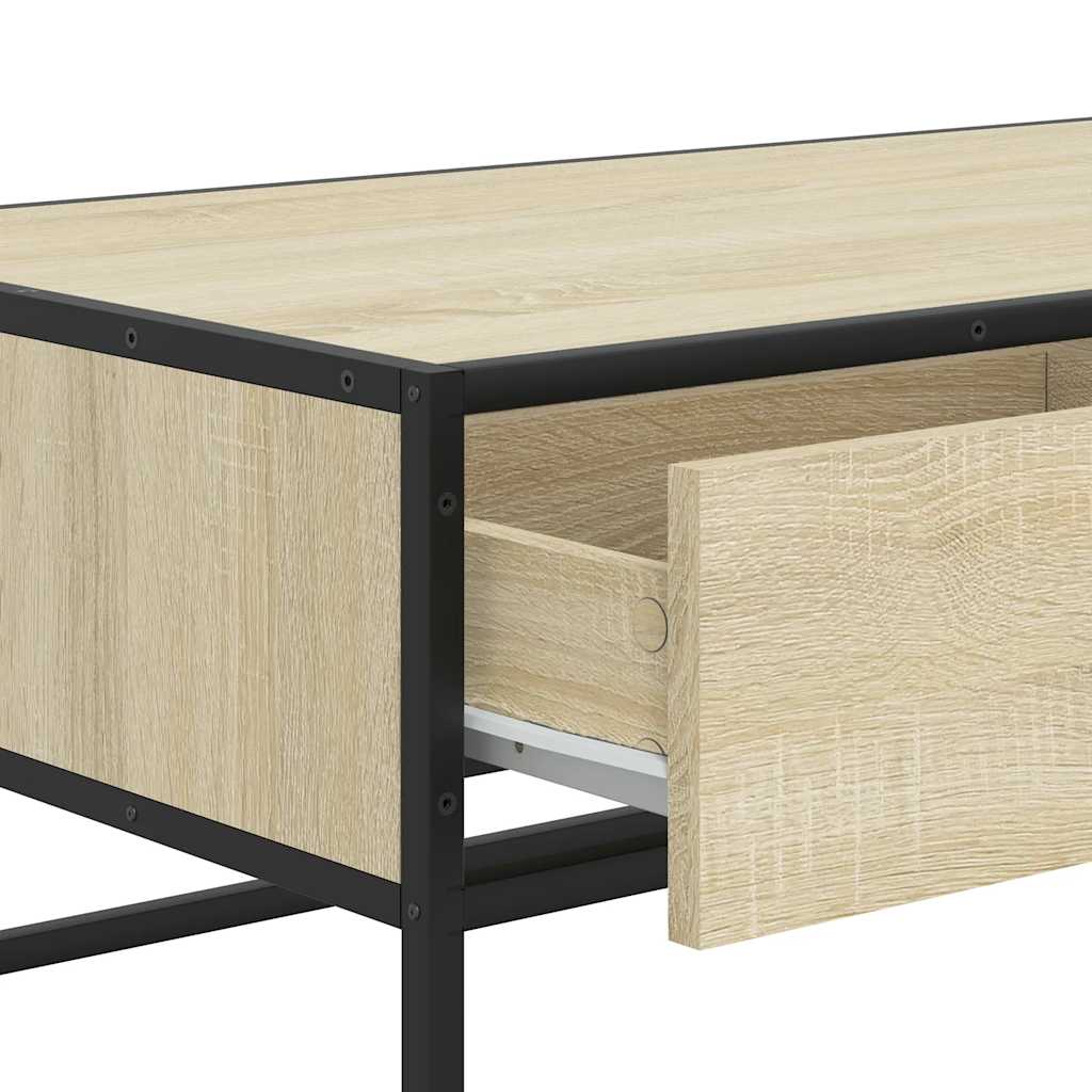 Stolić za kavu boja hrasta sonome 100x50x35 cm od drva i metala