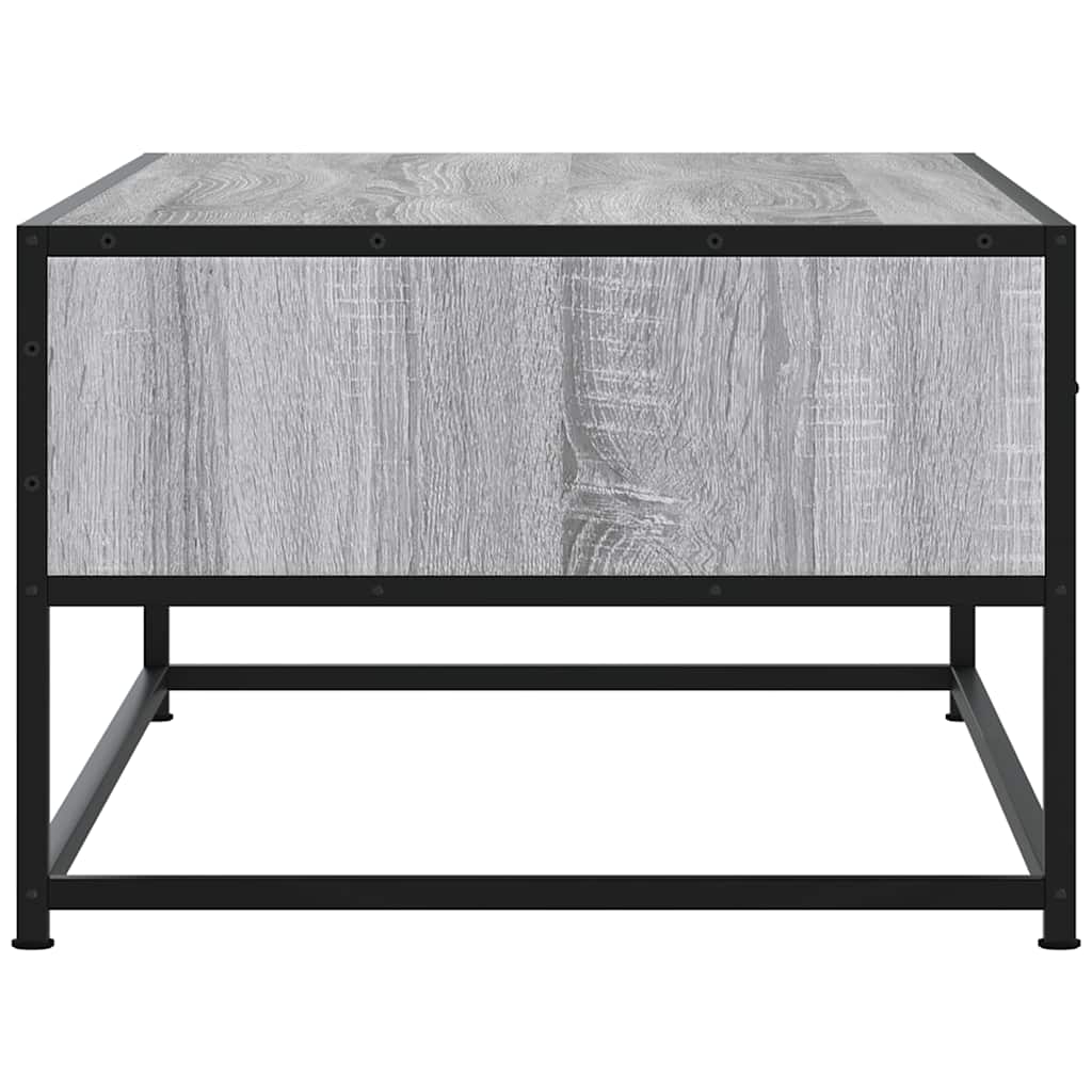 Stolić za kavu siva boja hrasta 100x50x35 cm od drva i metala