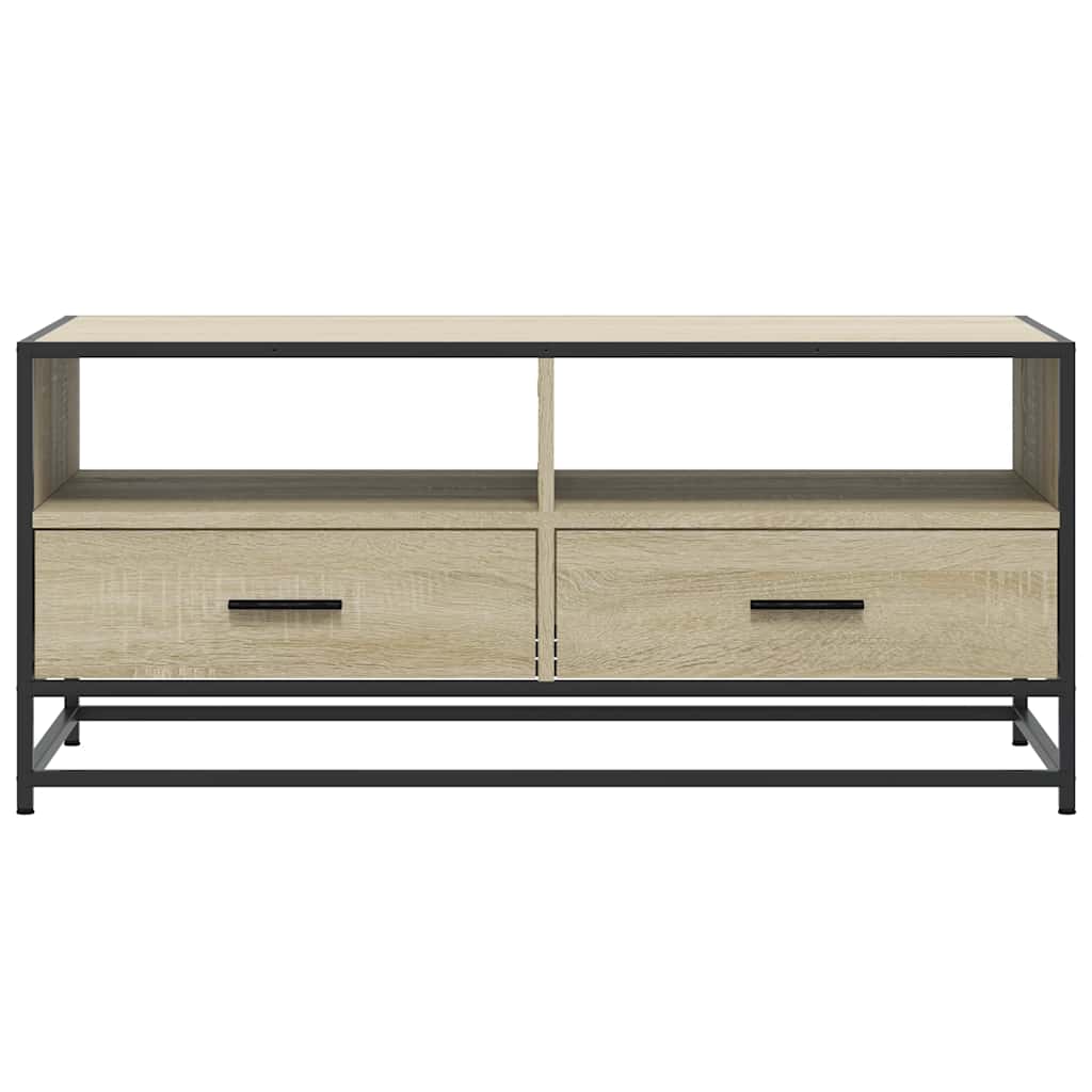 Stolić za kavu boja hrasta 100 x 50 x 45 cm od drva i metala