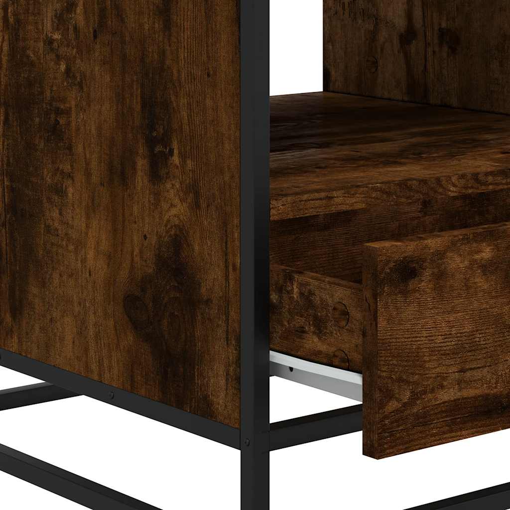 Stolić za kavu boja hrasta 100x50x45 cm od drva i metala