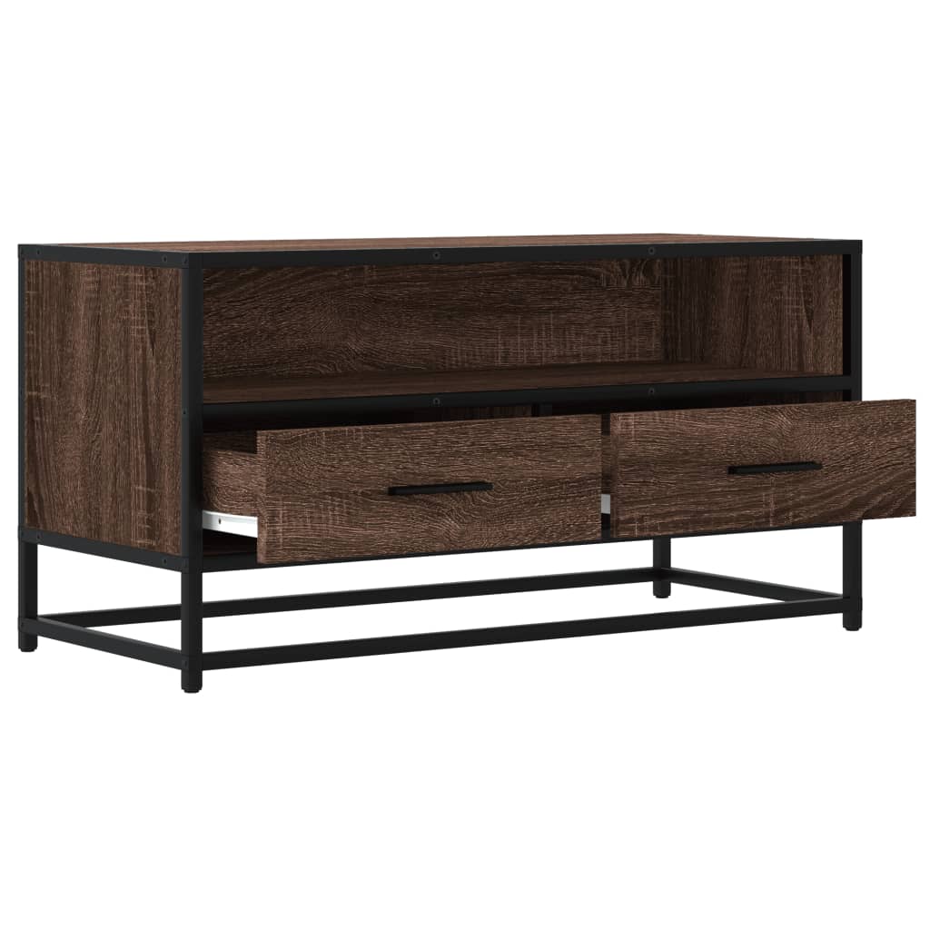 TV ormarić boja smeđeg hrasta 80x34,5x40 cm konstruirano