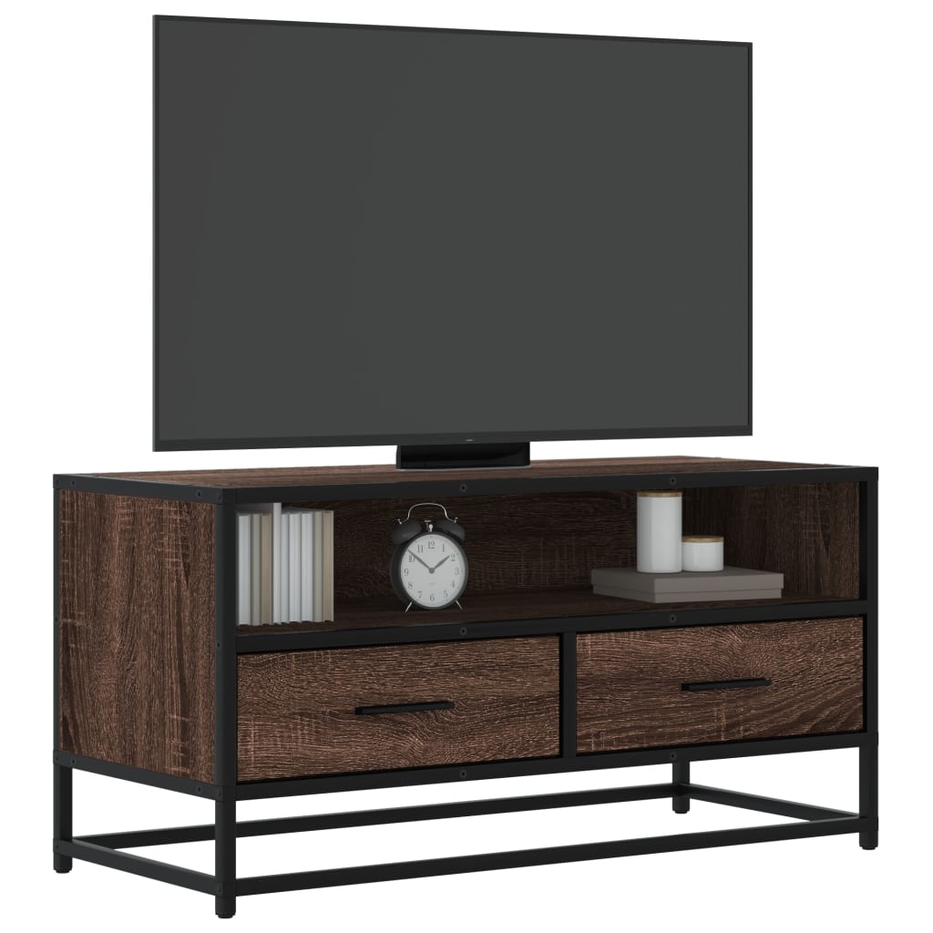 TV ormarić boja smeđeg hrasta 80x34,5x40 cm konstruirano