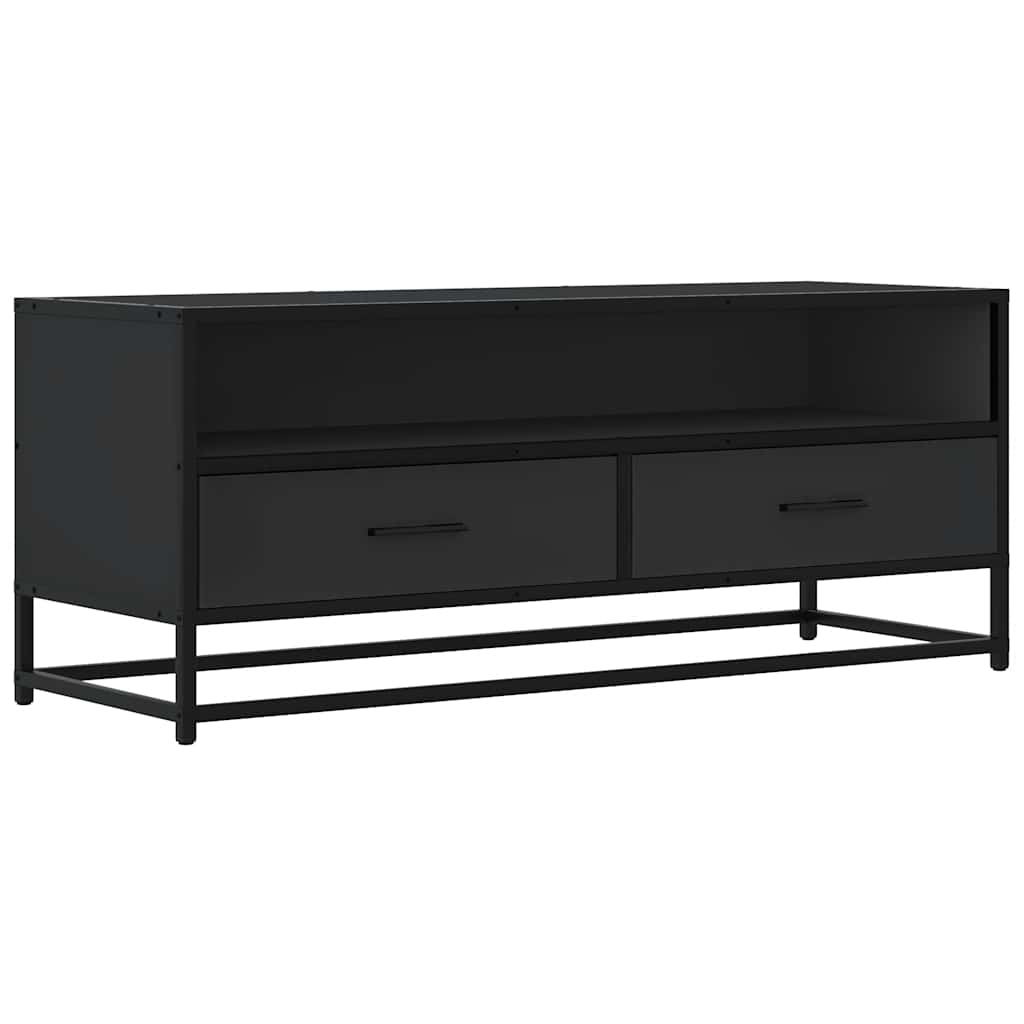 TV ormarić crni 100x34,5x40 cm Konstruirano drvo i metal