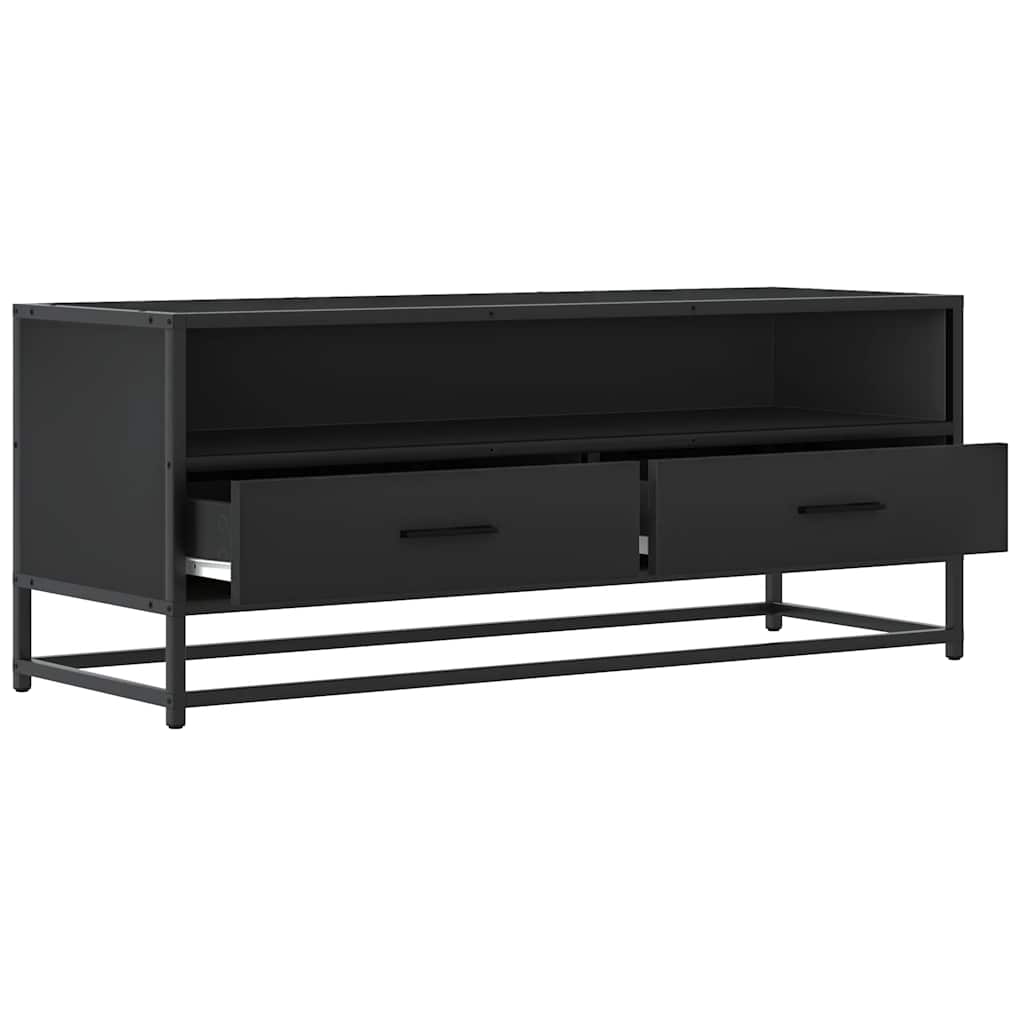 TV ormarić crni 100x34,5x40 cm Konstruirano drvo i metal