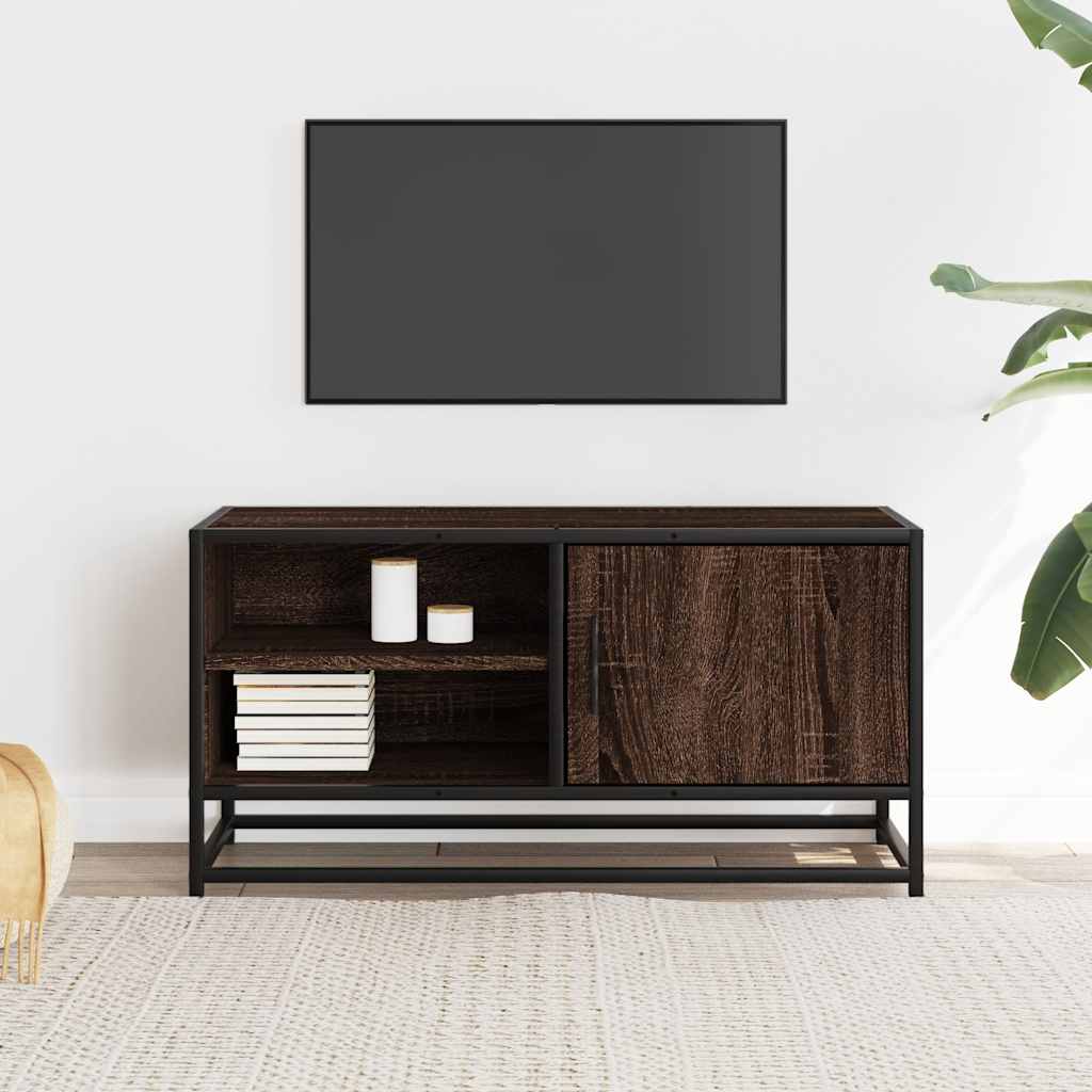 TV ormarić boja smeđeg hrasta 80x34,5x40 cm konstruirano