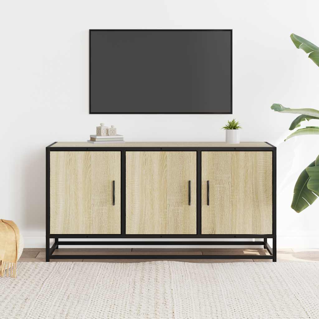 TV ormarić Sonoma hrast 100x35x50 cm Konstruirano drvo i metal