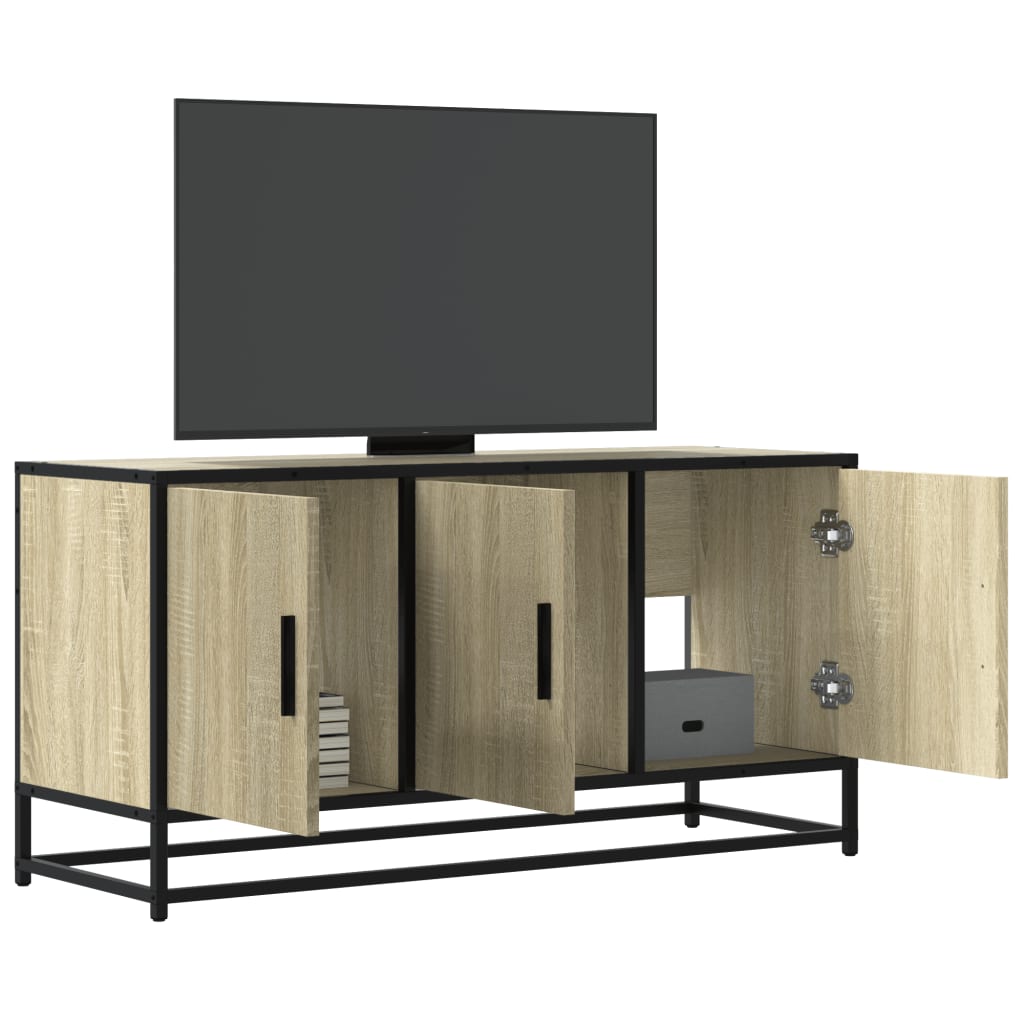 TV ormarić Sonoma hrast 100x35x50 cm Konstruirano drvo i metal