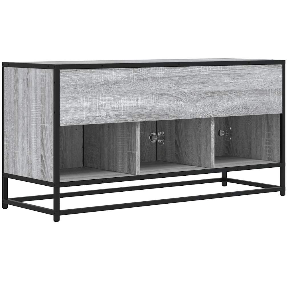 TV ormarić sivi Sonoma 100x35x50 cm Konstruirano drvo i metal