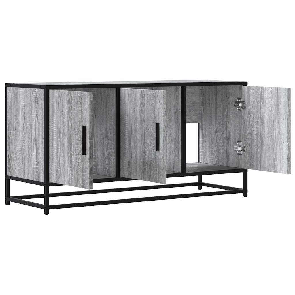 TV ormarić sivi Sonoma 100x35x50 cm Konstruirano drvo i metal
