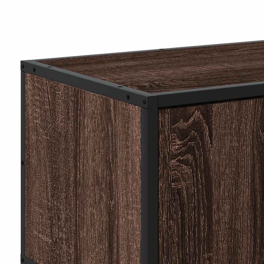 TV ormarić smeđi hrast 100x35x50 cm Konstruirano drvo i metal
