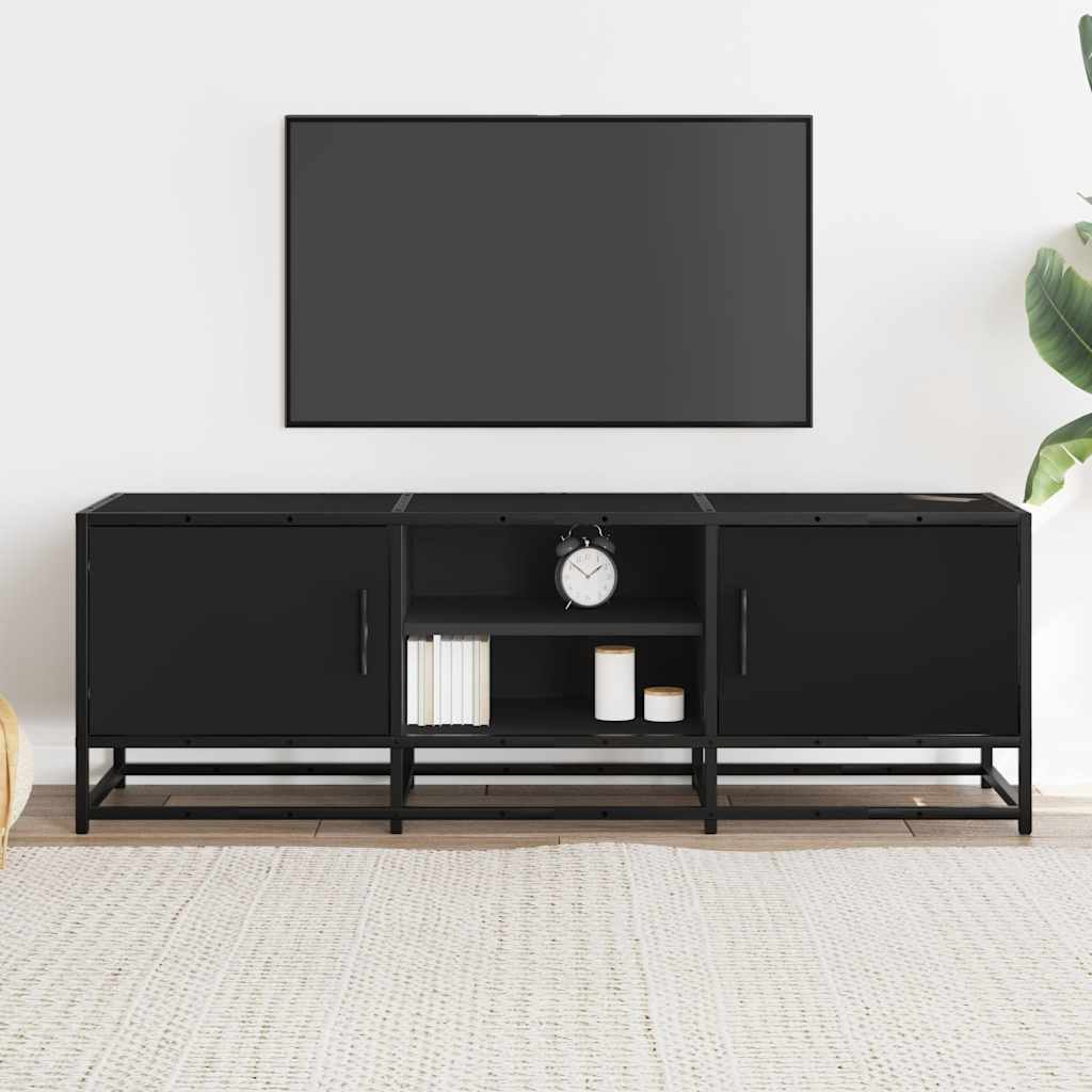 TV ormarić crni 120x35x41 cm Konstruirano drvo i metal