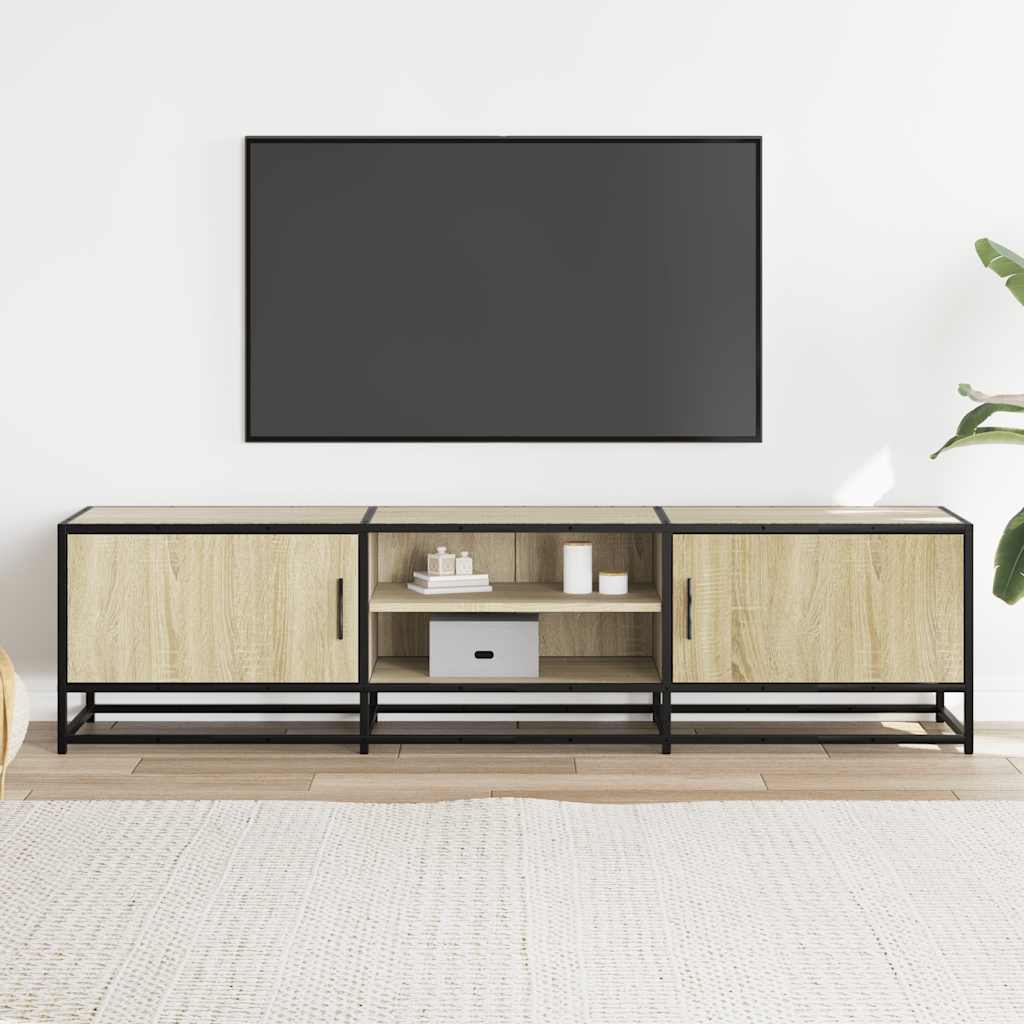 TV ormarić Sonoma hrast 160x35x41 cm Konstruirano drvo i metal