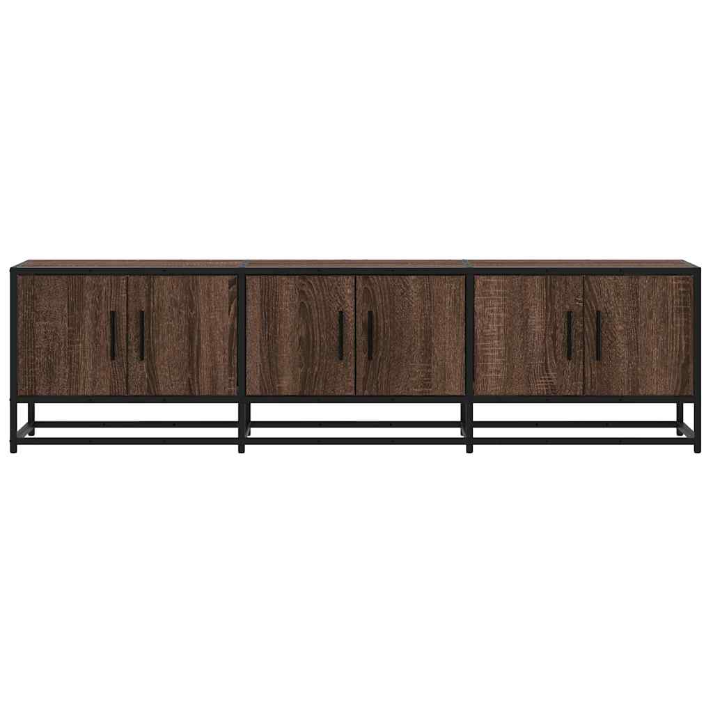 TV ormarić smeđi hrast 150x35x41 cm Konstruirano drvo i metal