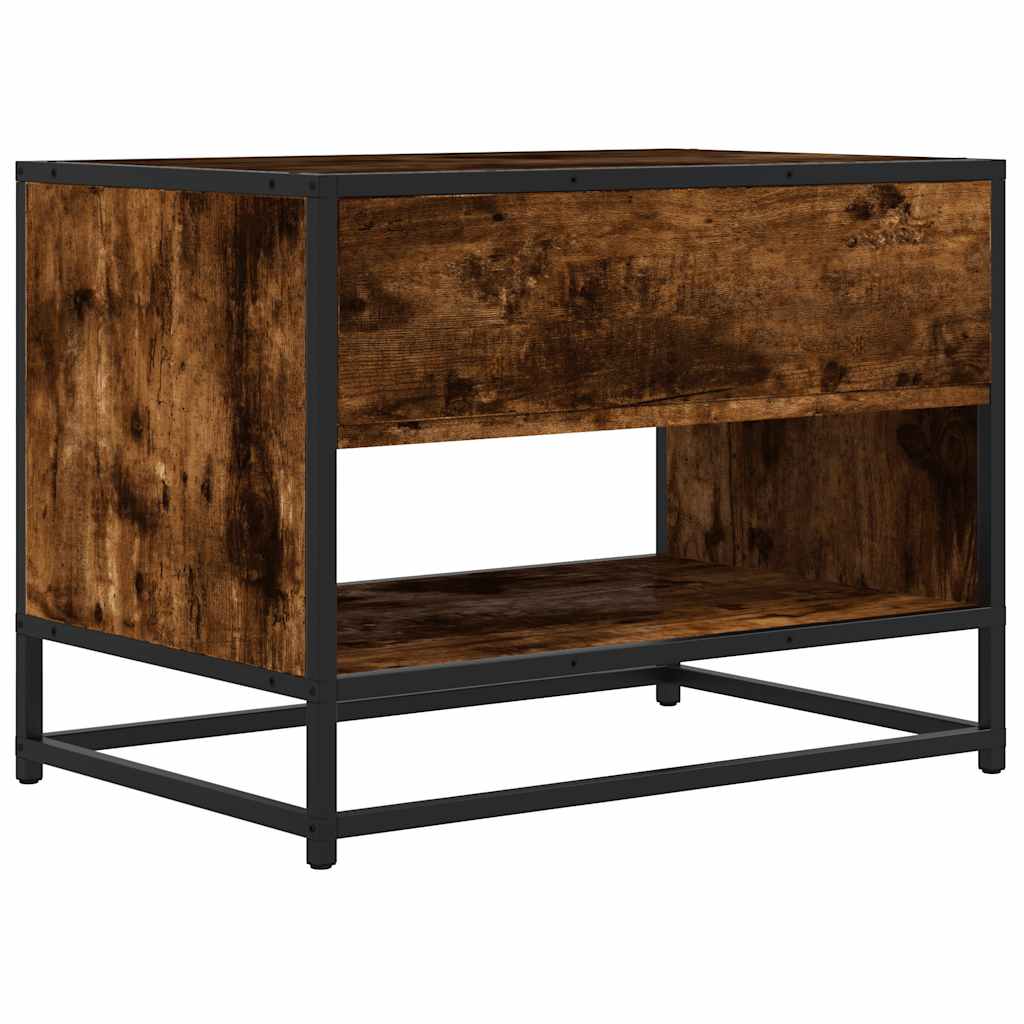 TV ormarić dimljeni hrast 61x40x46 cm konstruirano drvo i metal