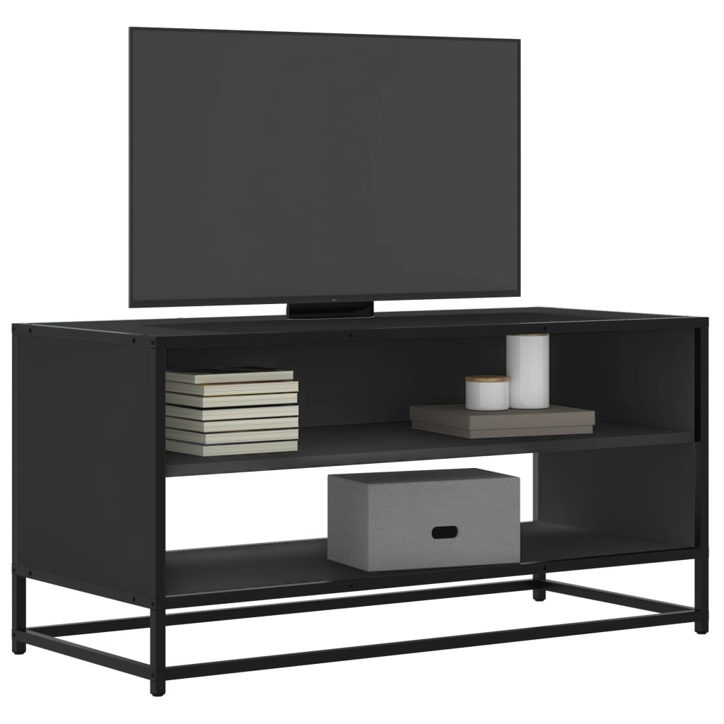 TV ormarić crni 91 x 40 x 46 cm konstruirano drvo i metal