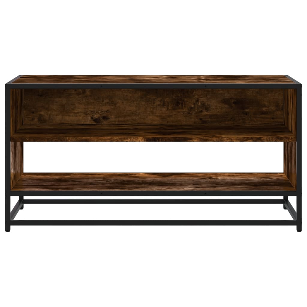 TV ormarić boja hrasta 91x40x46 cm konstruirano drvo i metal
