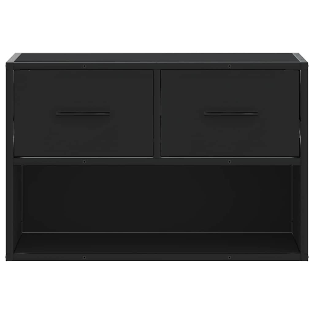 TV ormarić crni 60x31x39,5 cm konstruirano drvo i metal