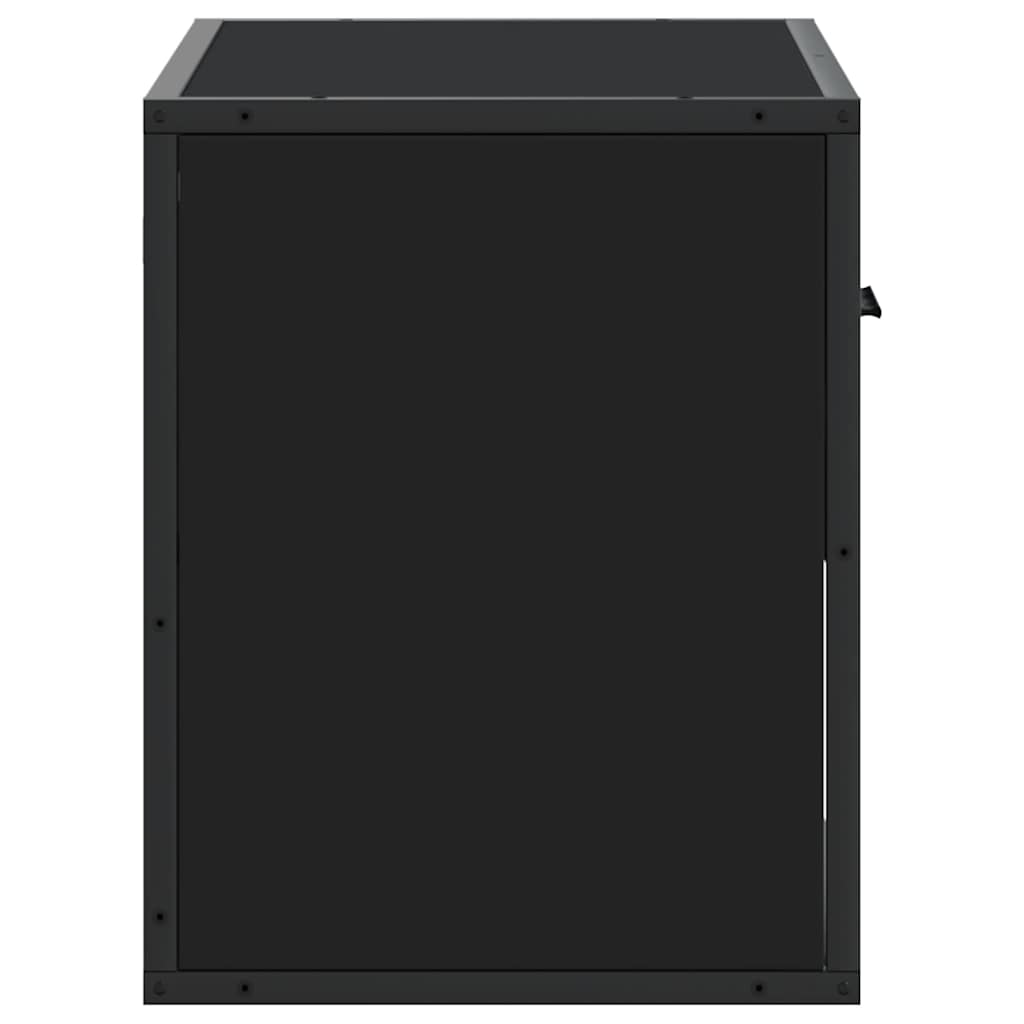 TV ormarić crni 60x31x39,5 cm konstruirano drvo i metal