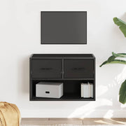 TV ormarić crni 60x31x39,5 cm konstruirano drvo i metal