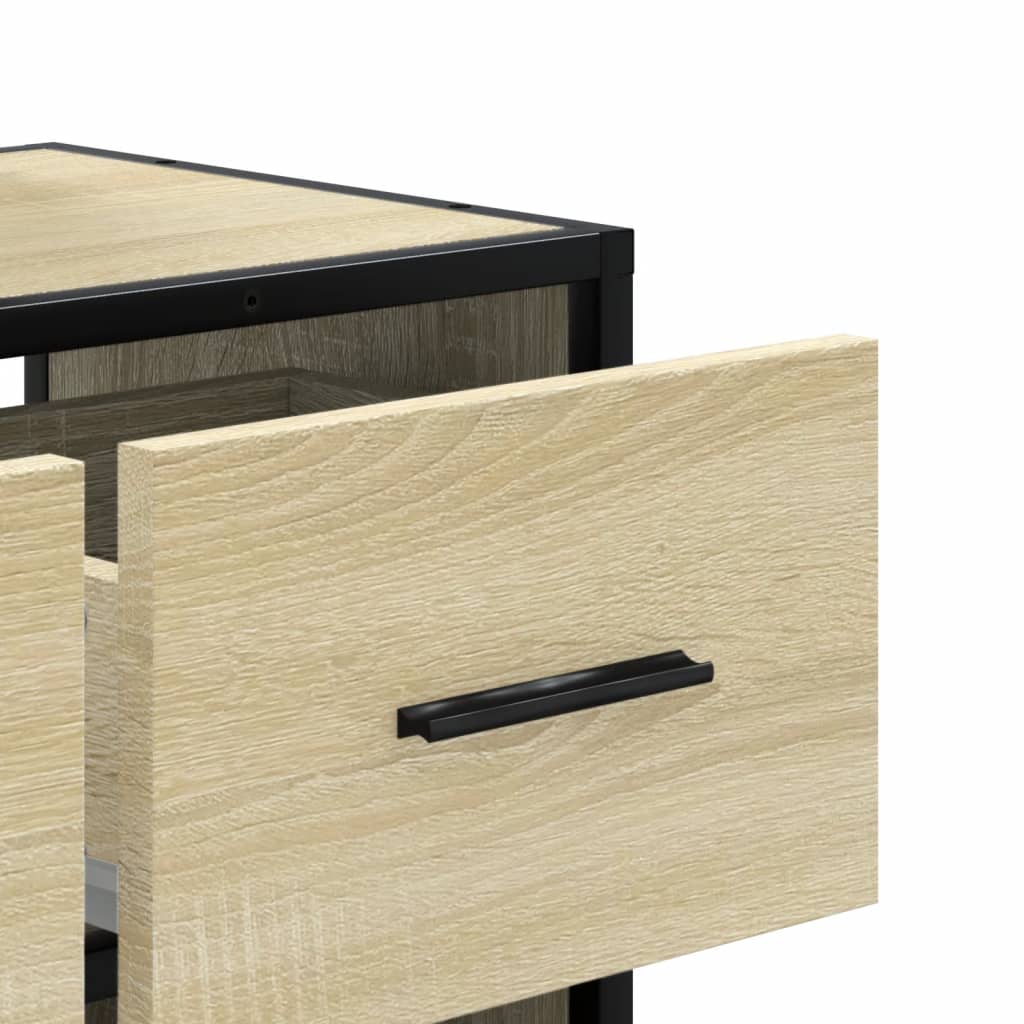 TV ormarić boja hrasta 60x31x39,5 cm konstruirano drvo i metal