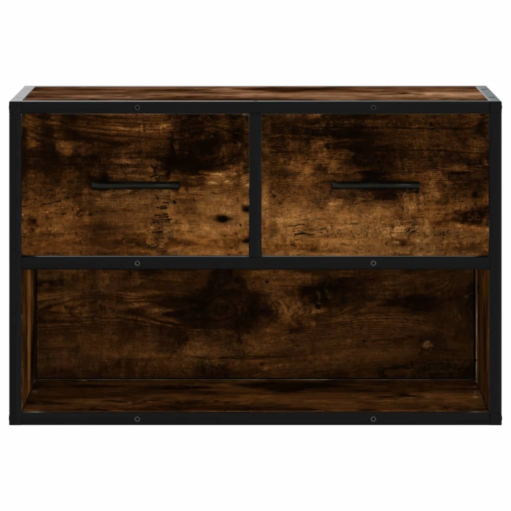 TV ormarić boja dimljenog hrasta 60x31x39,5 cm drveni i metal