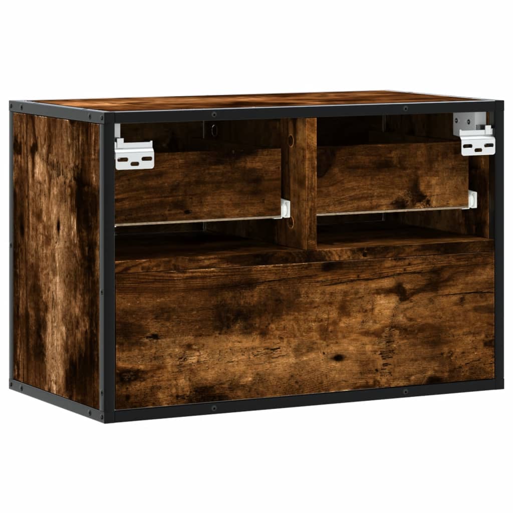 TV ormarić boja dimljenog hrasta 60x31x39,5 cm drveni i metal