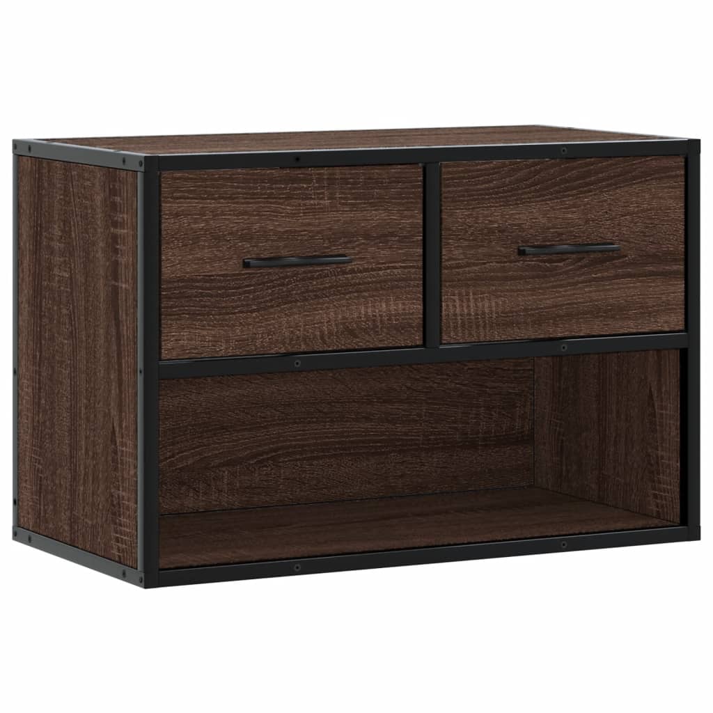 TV ormarić boja hrasta 60x31x39,5 cm konstruirano drvo i metal