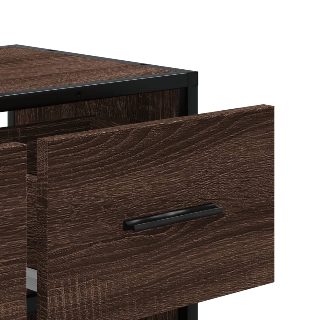 TV ormarić boja hrasta 60x31x39,5 cm konstruirano drvo i metal