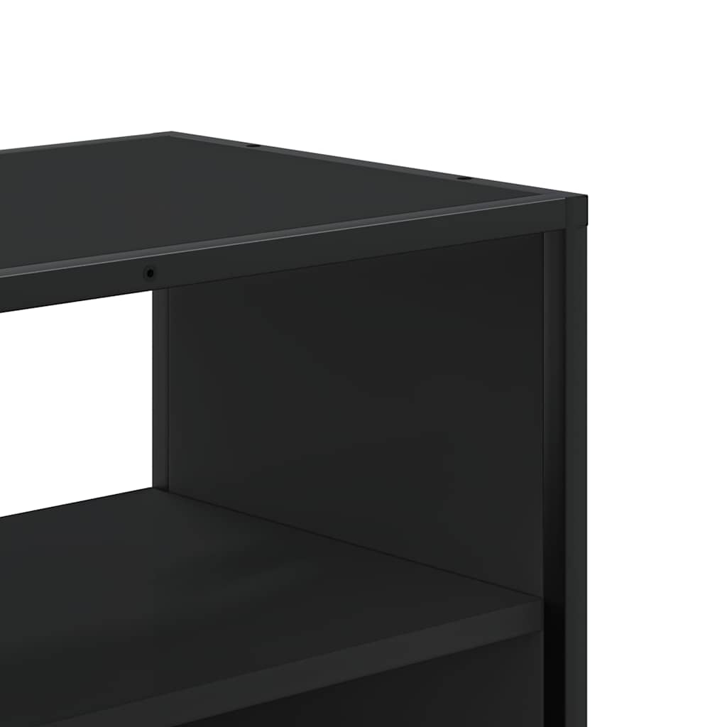 TV ormarić crni 60x31x39,5 cm konstruirano drvo i metal