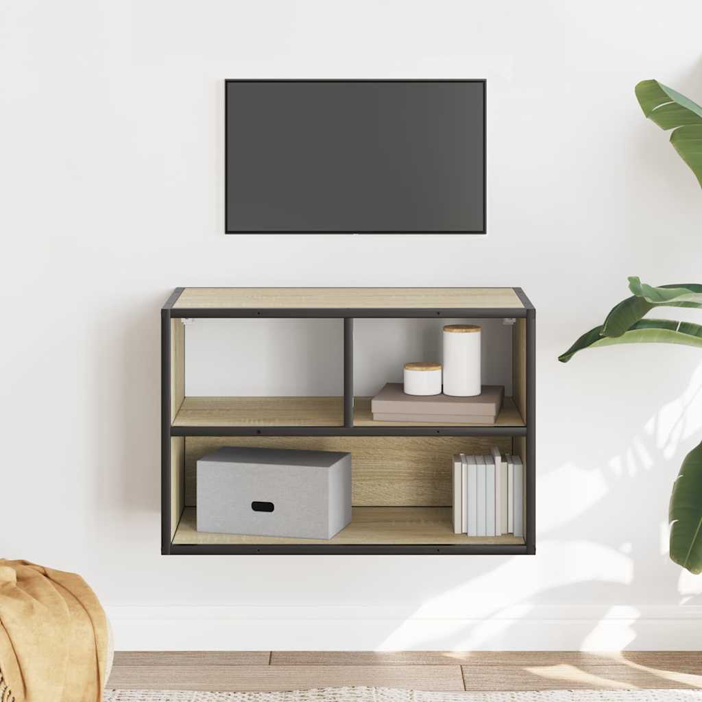 TV ormarić boja hrasta 60x31x39,5 cm konstruirano drvo i metal