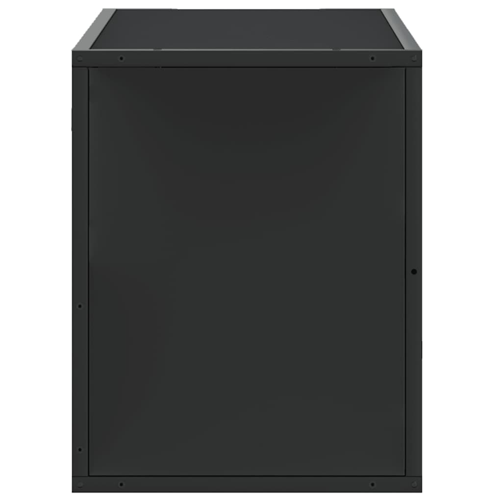 TV ormarić crni 80x31x39,5 cm Konstruirano drvo i metal
