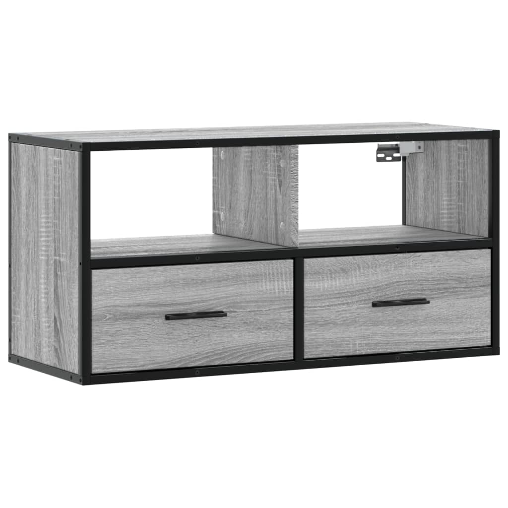 TV ormarić sivi Sonoma 80x31x39,5 cm Konstruirano drvo i metal