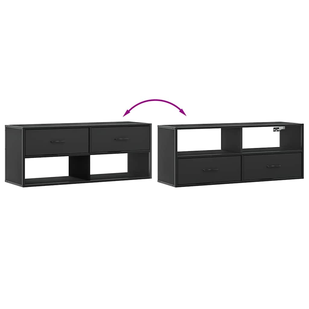 TV ormarić crni 100 x 31 x 39,5 cm konstruirano drvo i metal