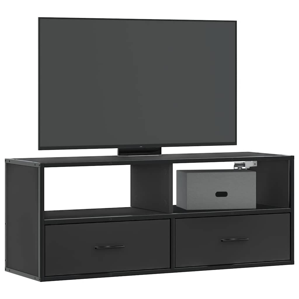 TV ormarić crni 100 x 31 x 39,5 cm konstruirano drvo i metal