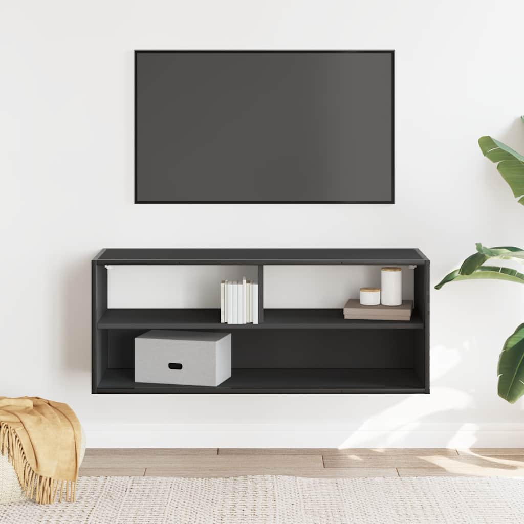 TV ormarić crni 100 x 31 x 39,5 cm konstruirano drvo i metal