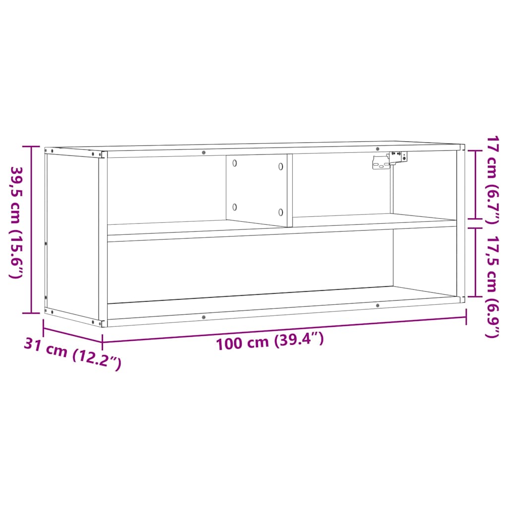 TV ormarić crni 100 x 31 x 39,5 cm konstruirano drvo i metal