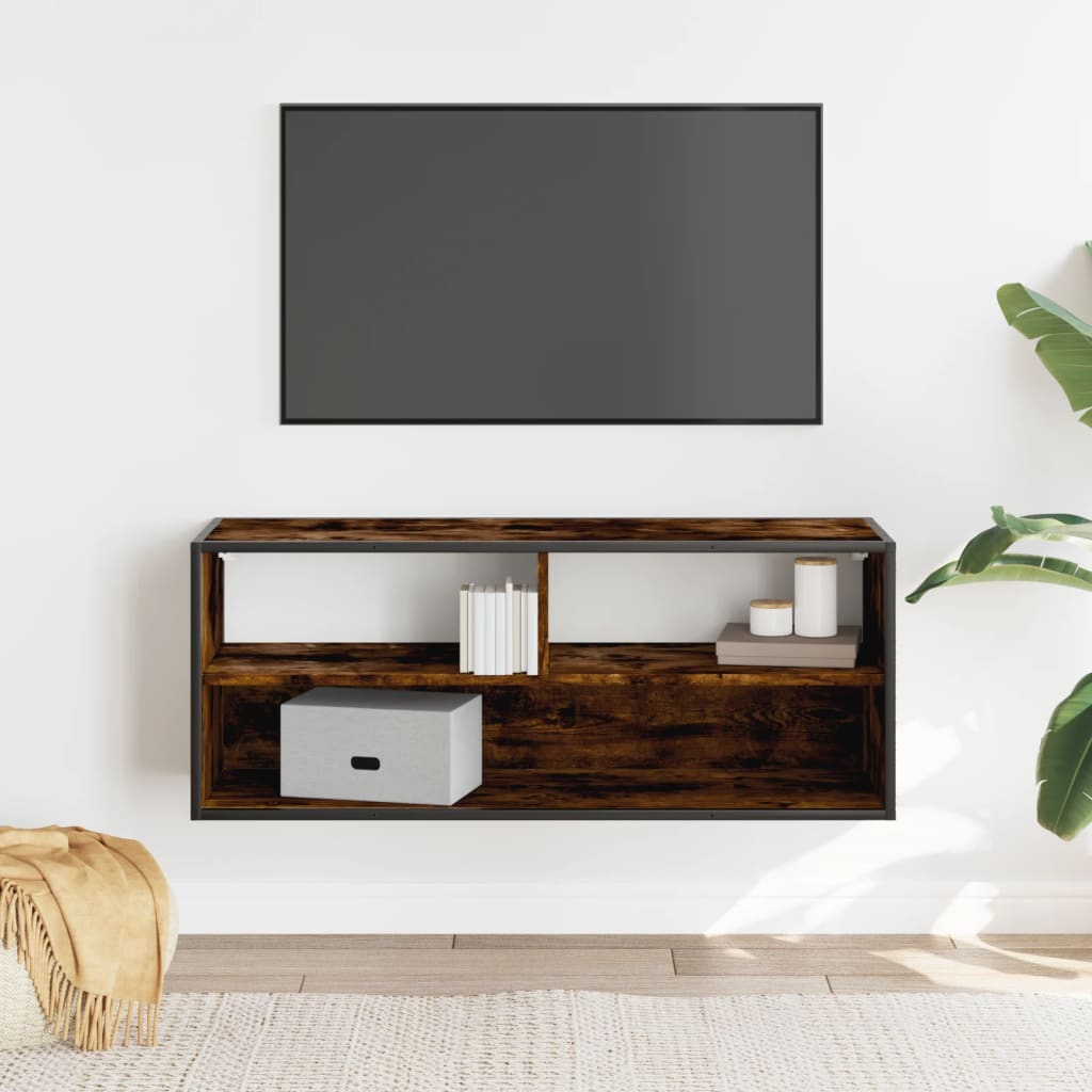 TV ormarić boja dimljenog hrasta 100x31x39,5 cm konstruirano