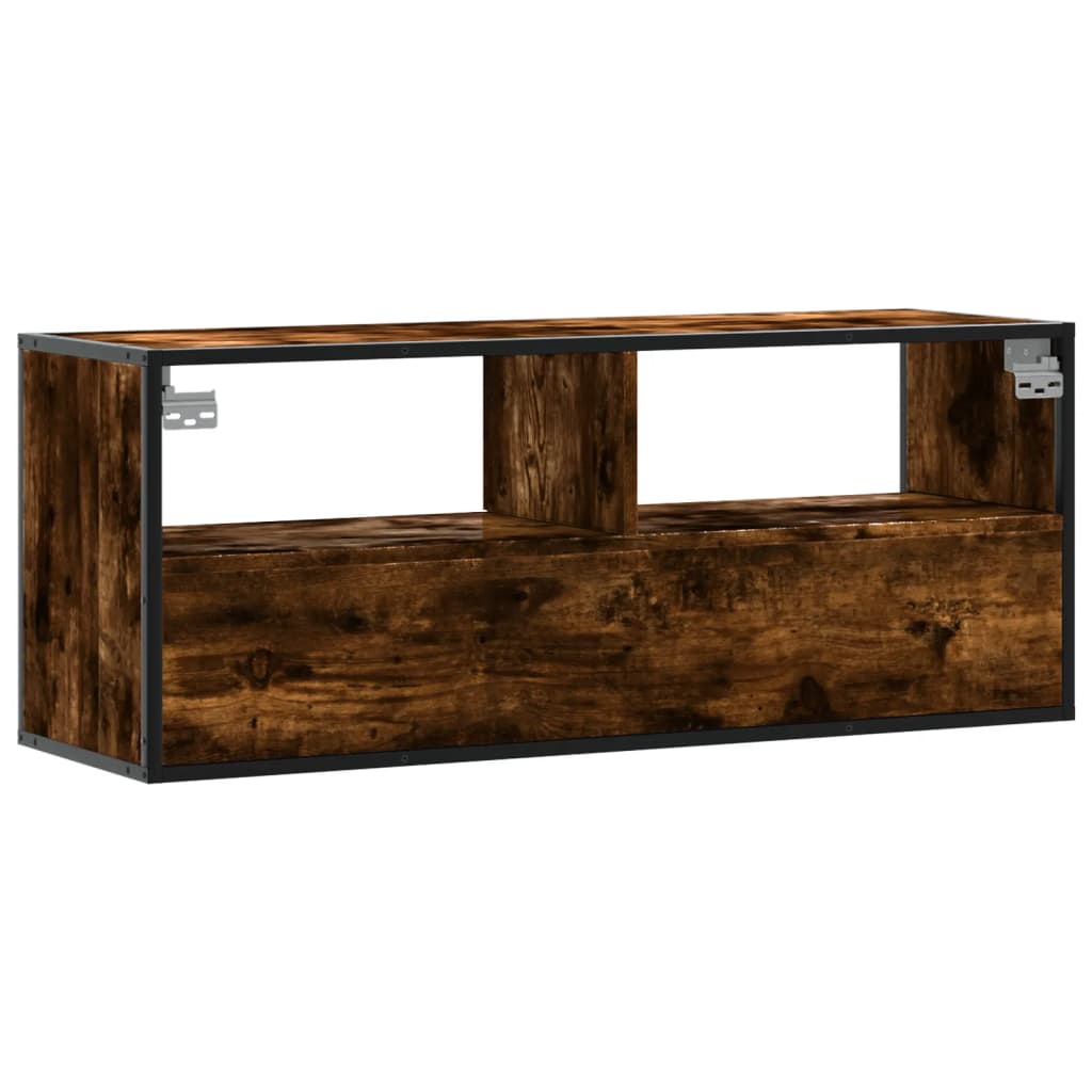TV ormarić boja dimljenog hrasta 100x31x39,5 cm konstruirano