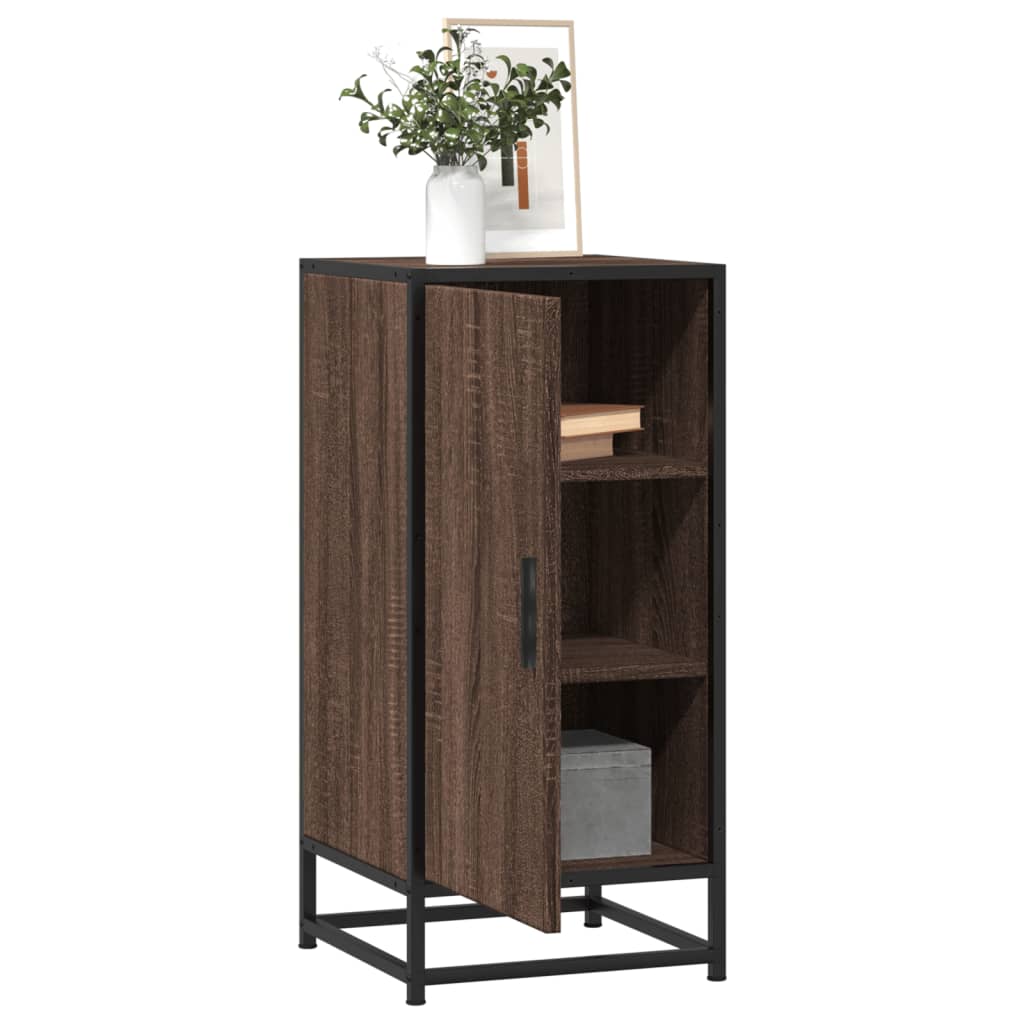 Komoda boja hrasta 35,5x35x76 cm konstruirano drvo i metal