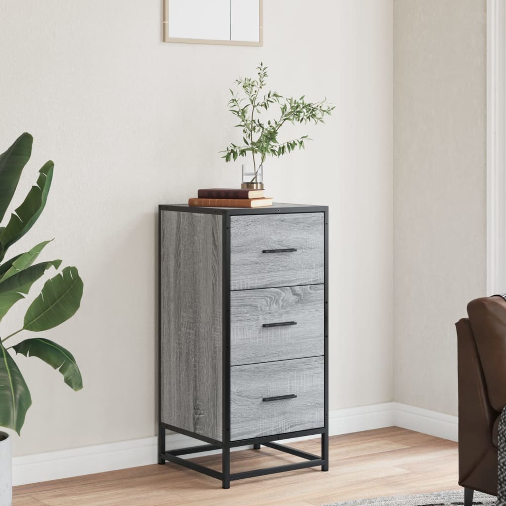 Komoda boja hrasta sonome 35,5x35x76 cm konstruirano drvo metal